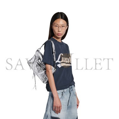 BALENCIAGA WOMEN'S LE CITY FIRST BAG IN SILVER 8414582AB4V8122 (34*20*6cm) BALENCIAGA WOMEN'S LE CITY FIRST BAG IN SILVER 8414582AB4V8122 (34*20*6cm)